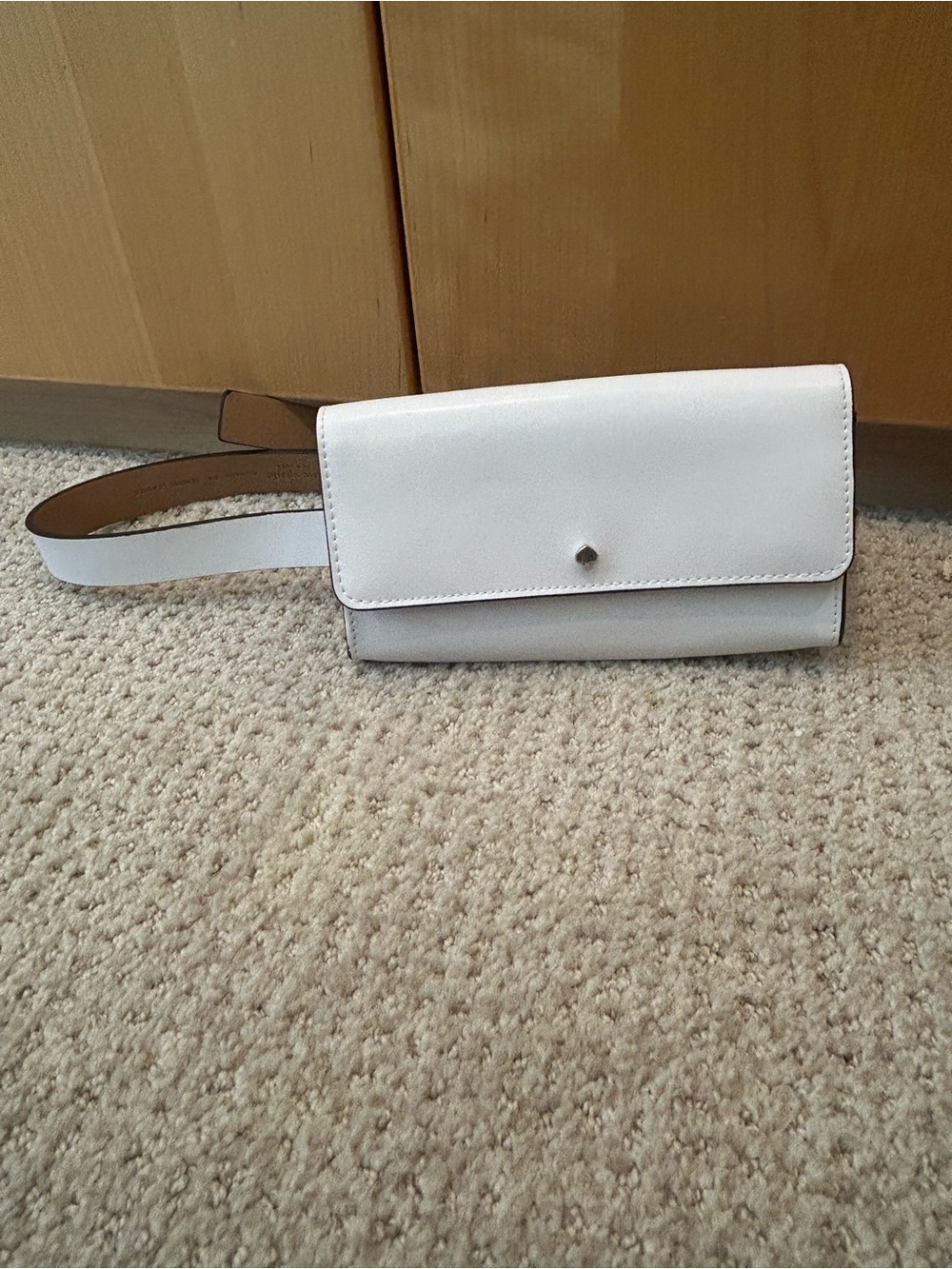 New kate spade White Leather Crossbody Belt Bag